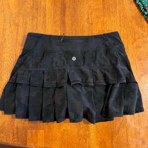 lululemon athletica Camouflage Black Mini Skirt tennis
